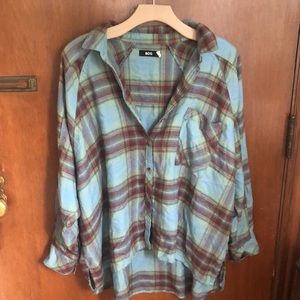 Urban Outfitters Oversized Plaid Flannel Button Up